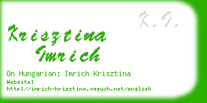 krisztina imrich business card